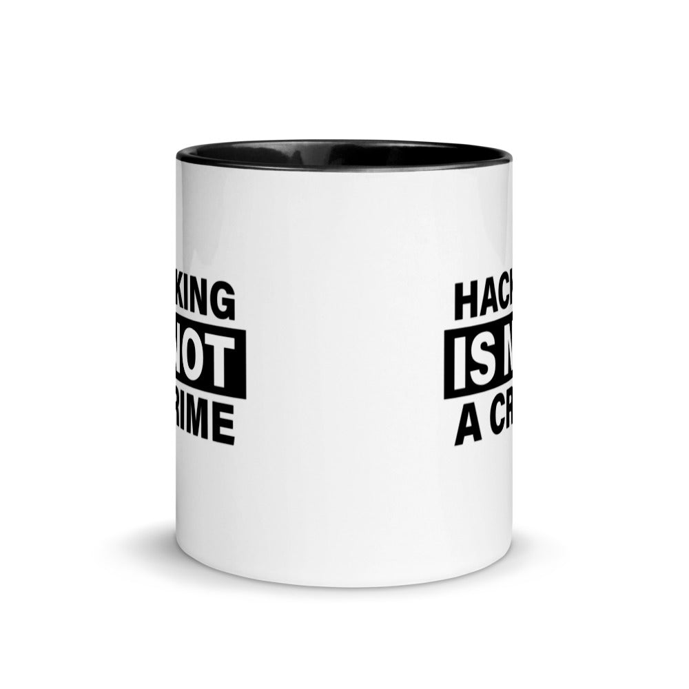 Hacking is not a crime - Mug with Color Inside