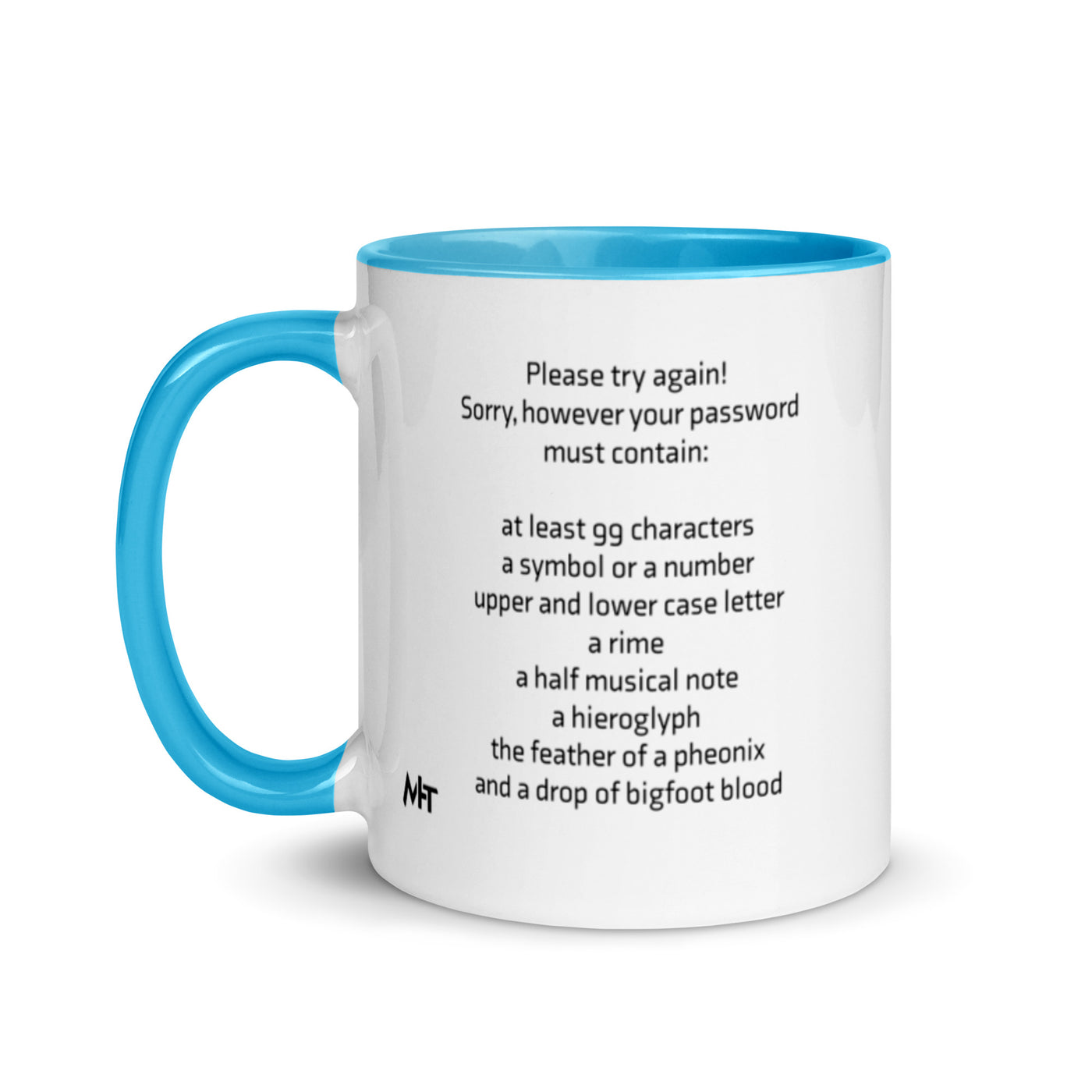 Sorry, however your password must contain - Mug with Color Inside