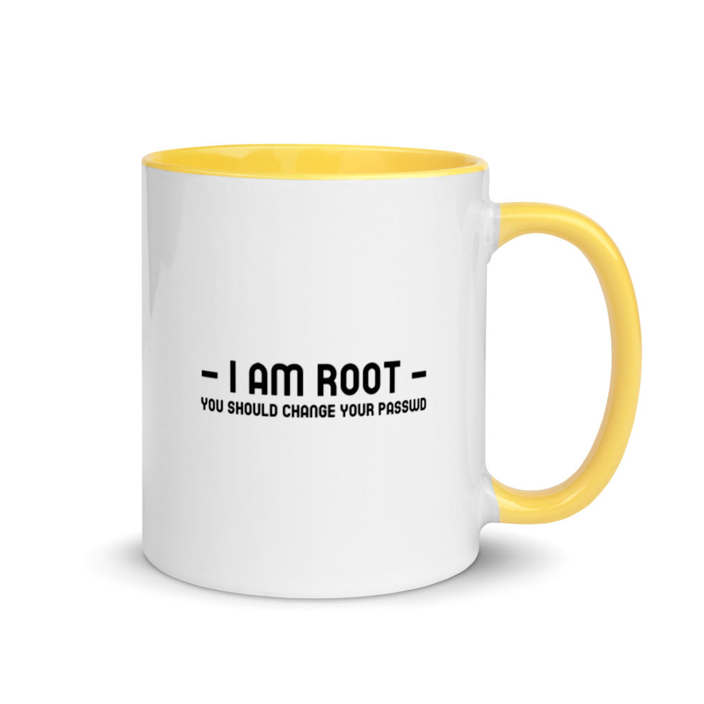 i am root - Mug with Color Inside
