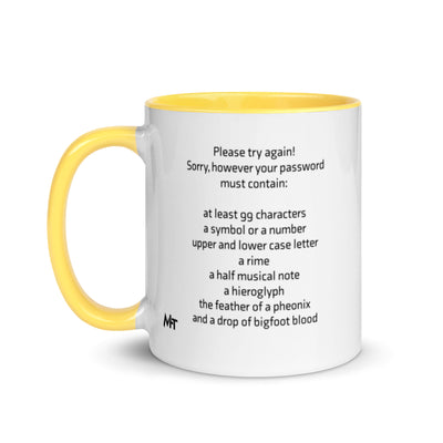 Sorry, however your password must contain - Mug with Color Inside