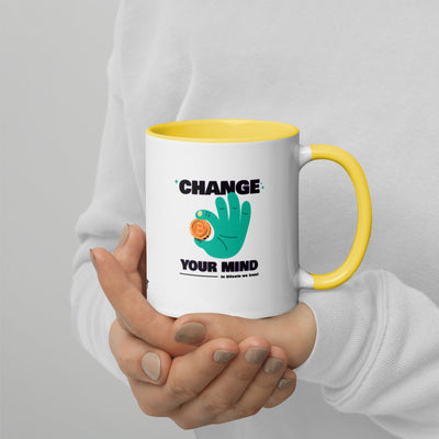 Change your mind in Bitcoin we Trust - Mug with Color Inside