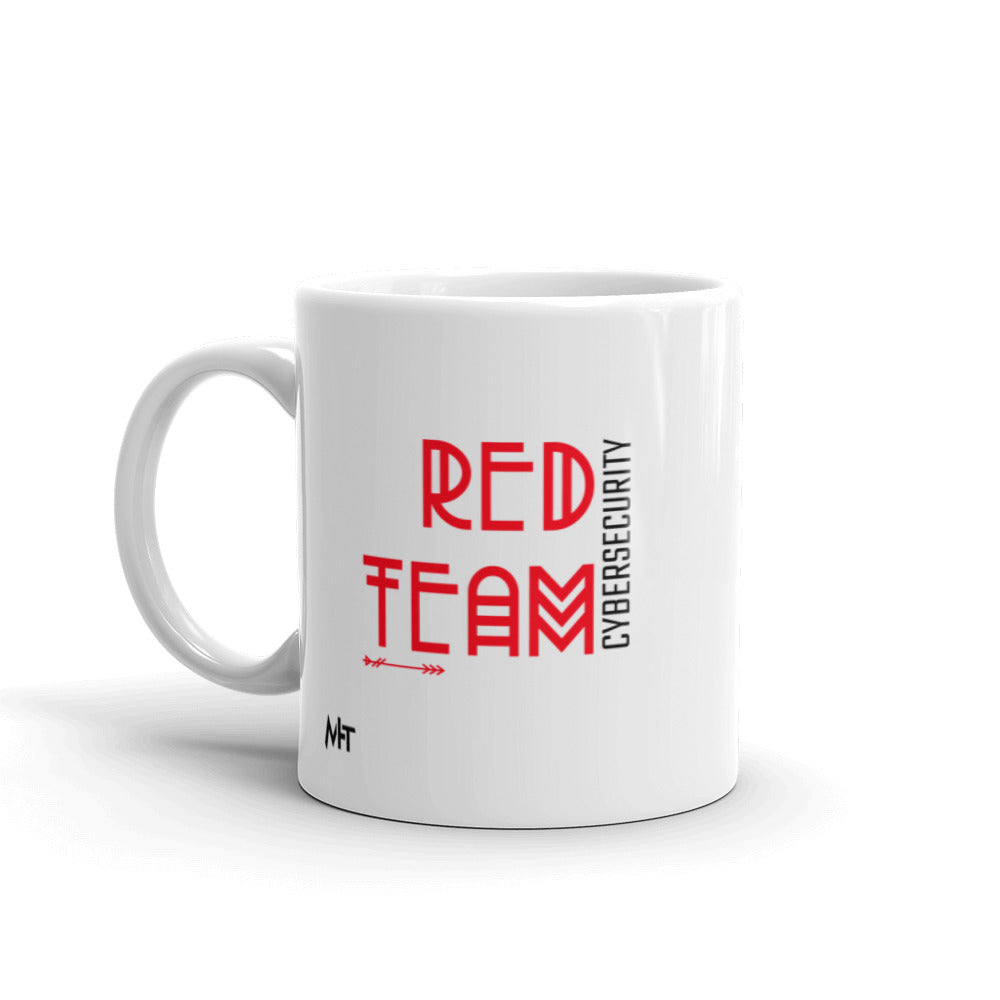 Cyber Security Red Team v5 - White glossy mug