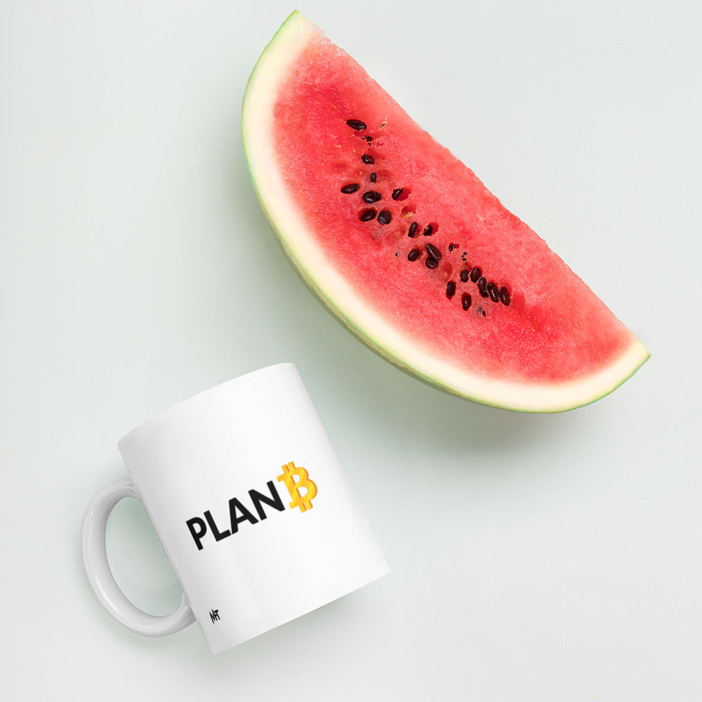 Plan Bitcoin V1 - White glossy mug