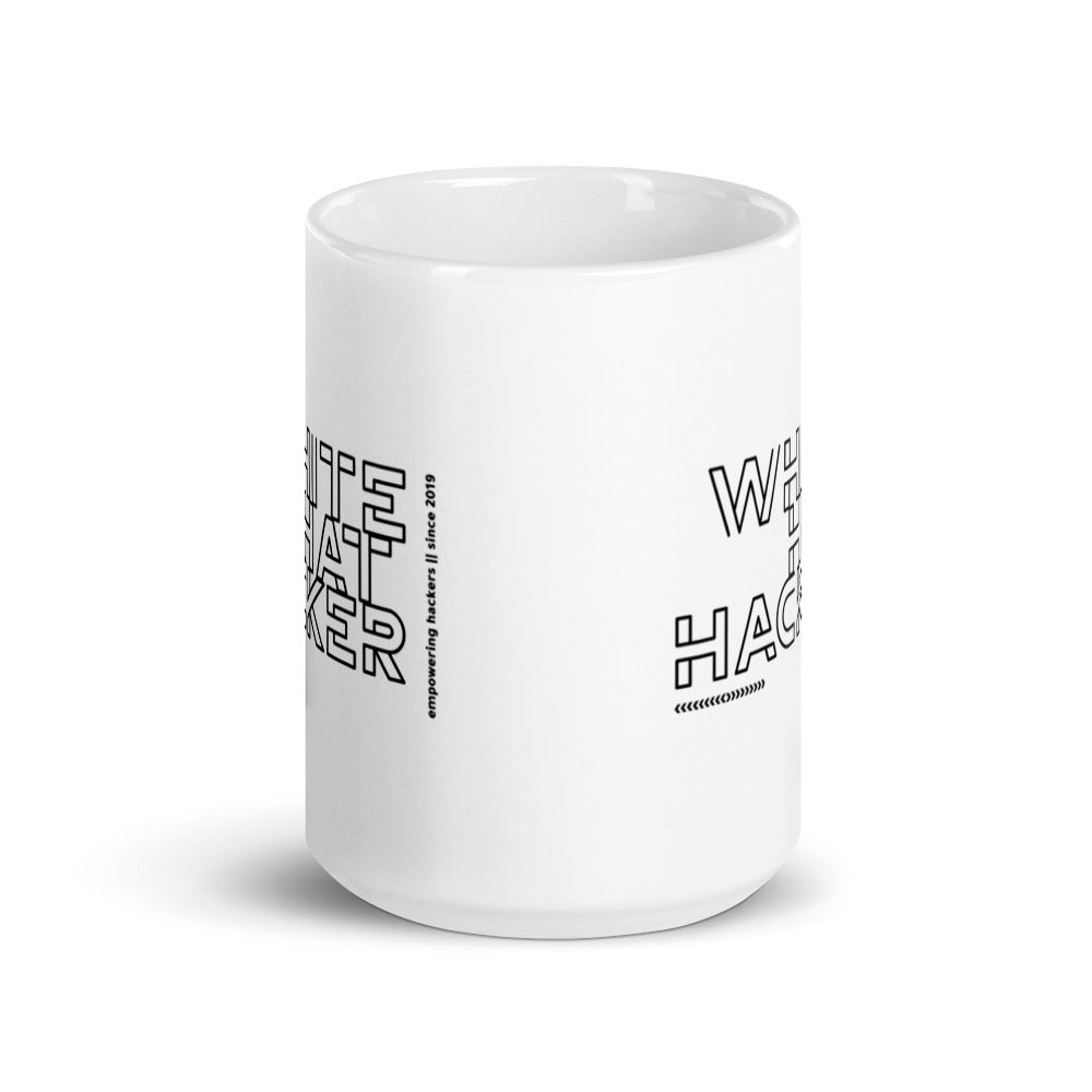 White Hat Hacker - White glossy mug