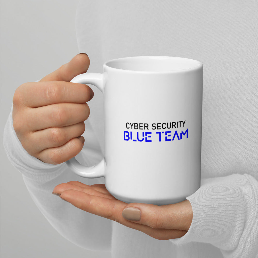 Cybersecurity Blue Team v4 - White glossy mug