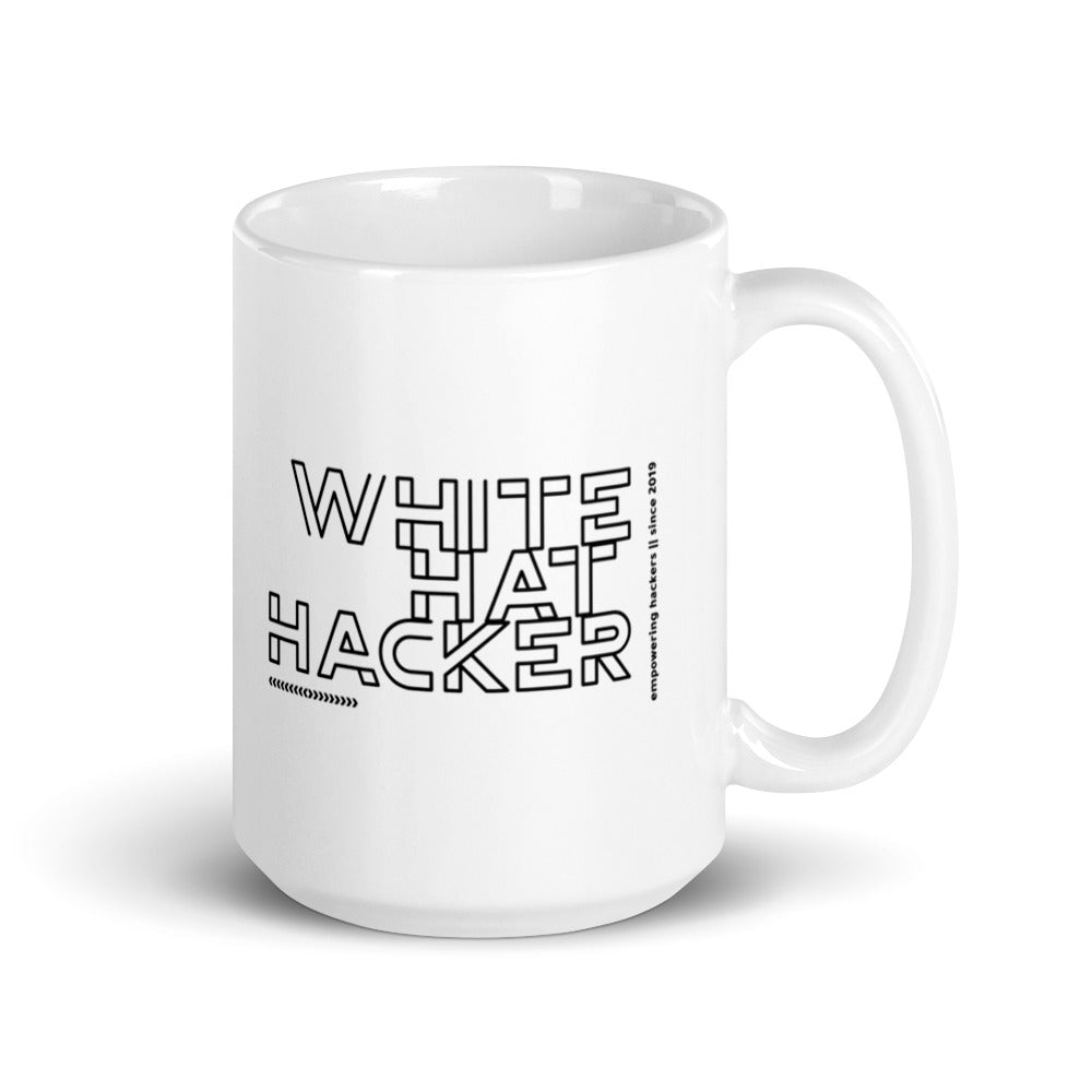 White Hat Hacker - White glossy mug