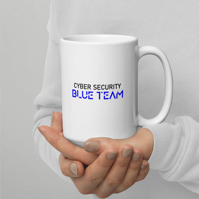 Cybersecurity Blue Team v4 - White glossy mug