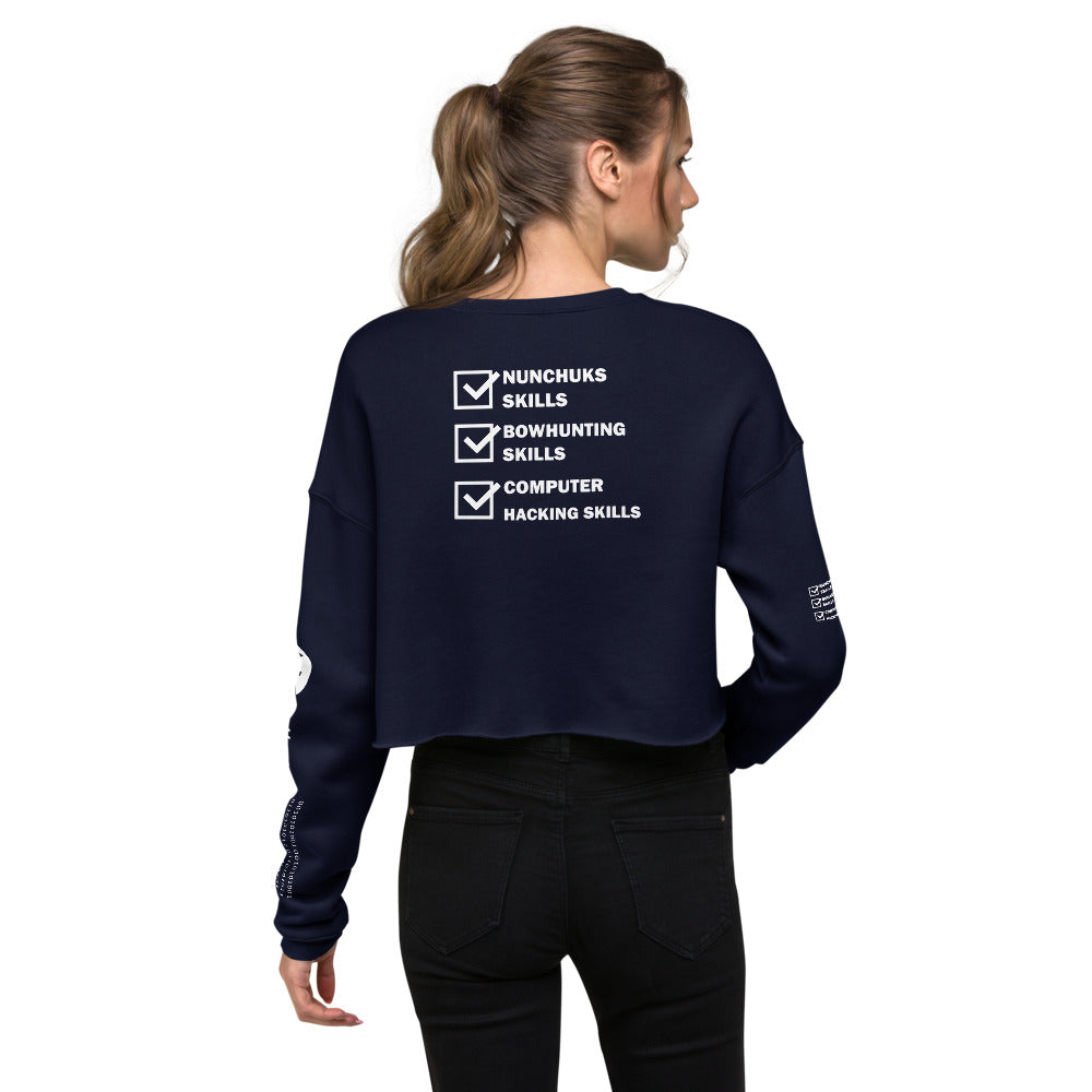 Computer Hacking Skills - Crop Sweatshirt (back print)