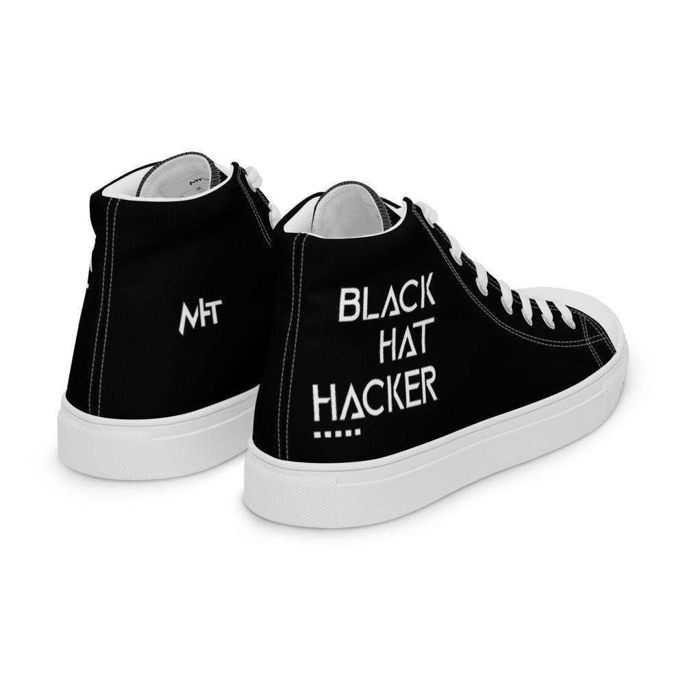 Black Hat Hacker v1 - Women’s high top canvas shoes